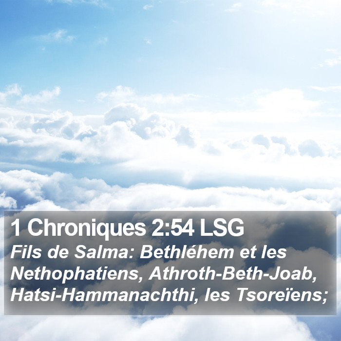 1 Chroniques 2:54 LSG Bible Study