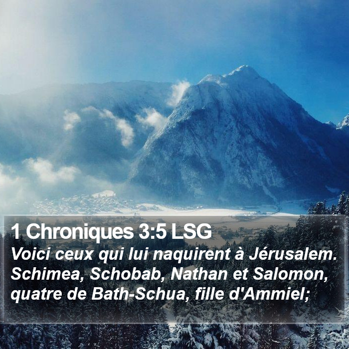1 Chroniques 3:5 LSG Bible Study