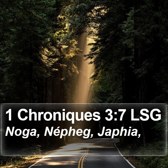 1 Chroniques 3:7 LSG Bible Study