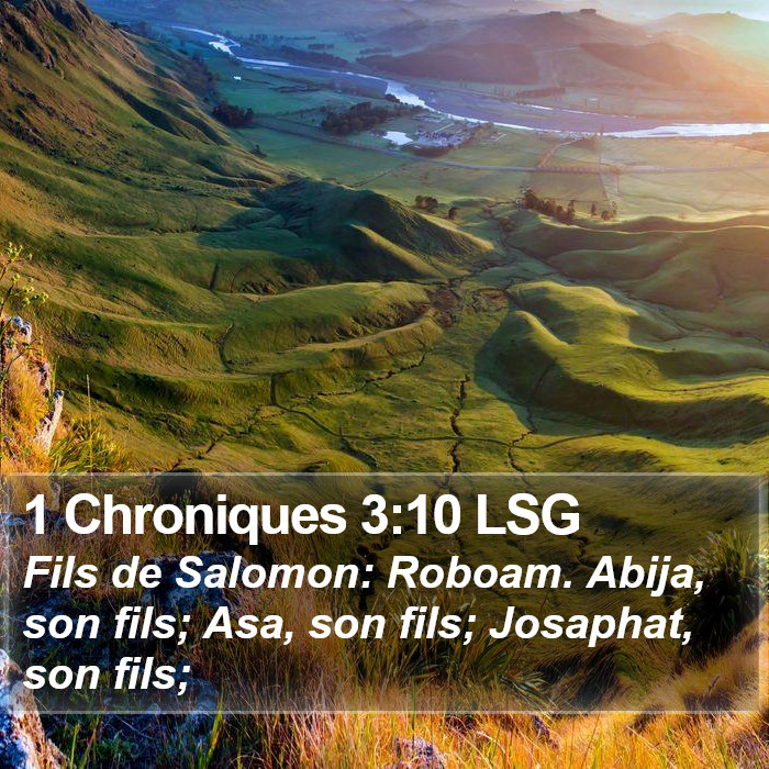 1 Chroniques 3:10 LSG Bible Study