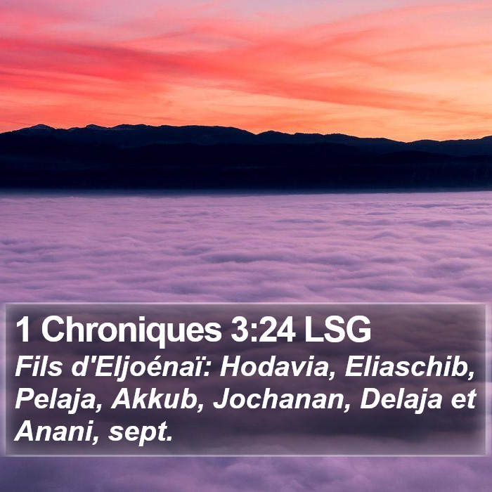 1 Chroniques 3:24 LSG Bible Study