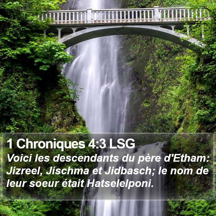 1 Chroniques 4:3 LSG Bible Study