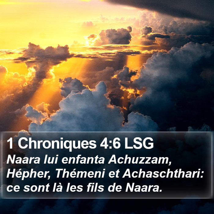 1 Chroniques 4:6 LSG Bible Study