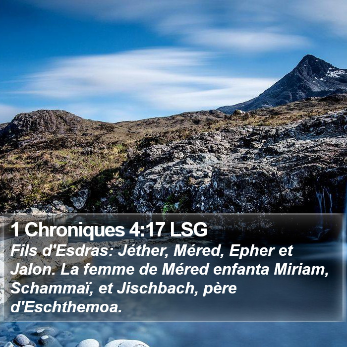 1 Chroniques 4:17 LSG Bible Study