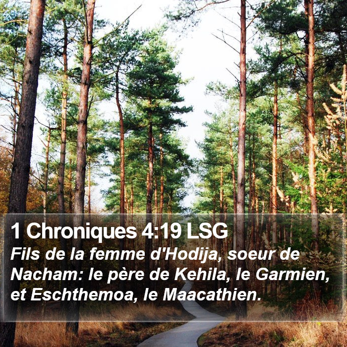 1 Chroniques 4:19 LSG Bible Study