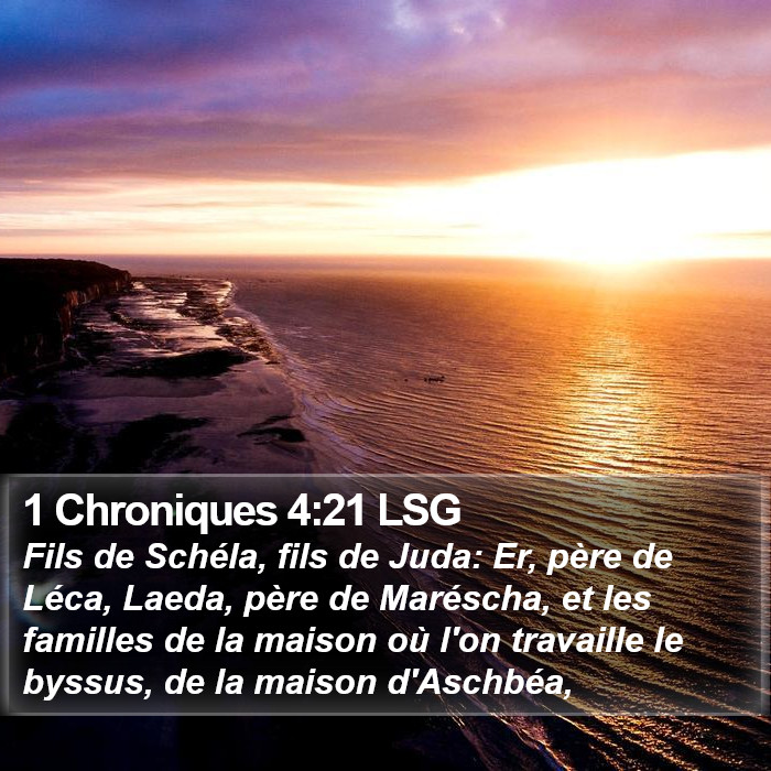 1 Chroniques 4:21 LSG Bible Study