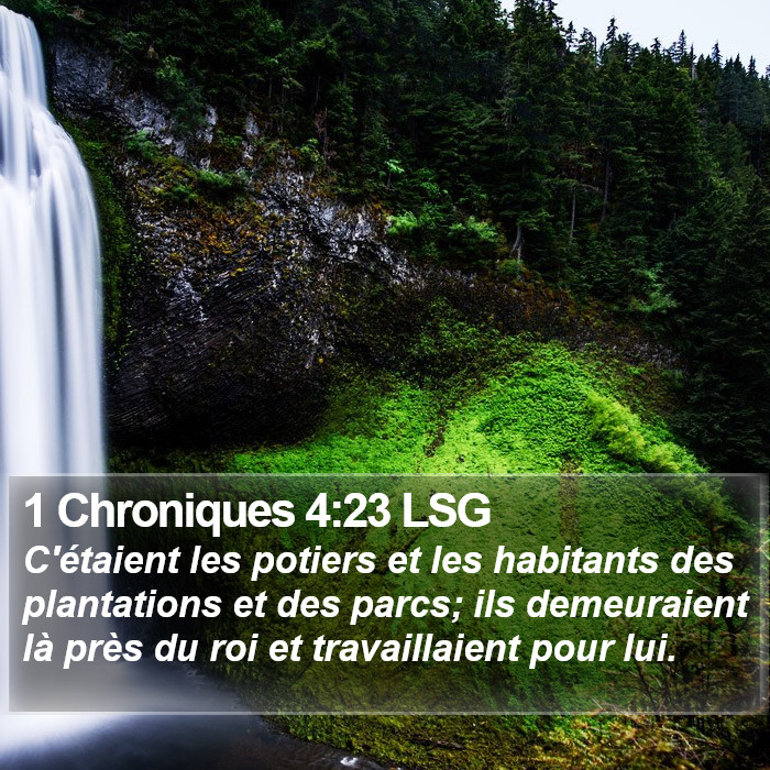 1 Chroniques 4:23 LSG Bible Study