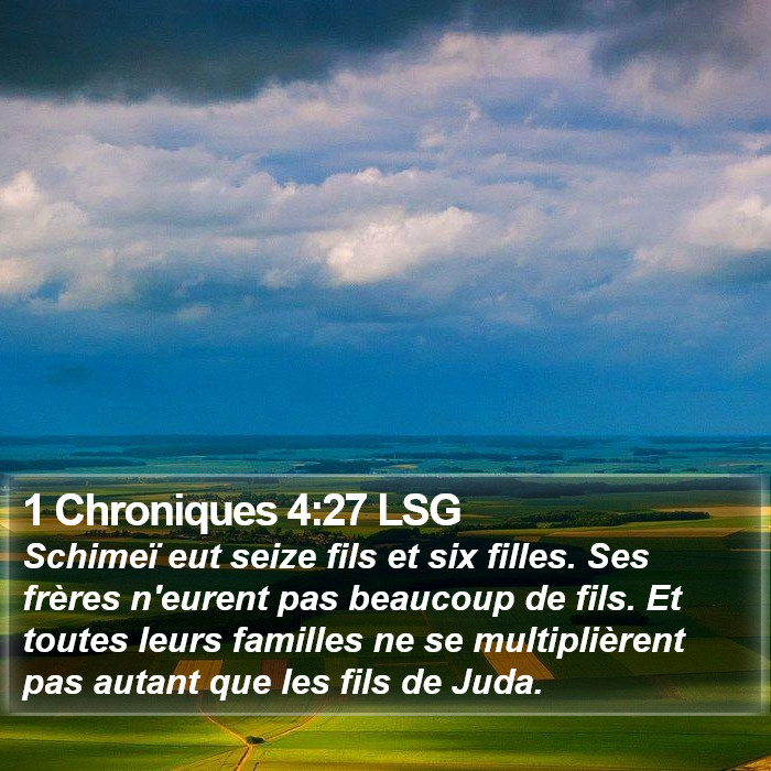 1 Chroniques 4:27 LSG Bible Study