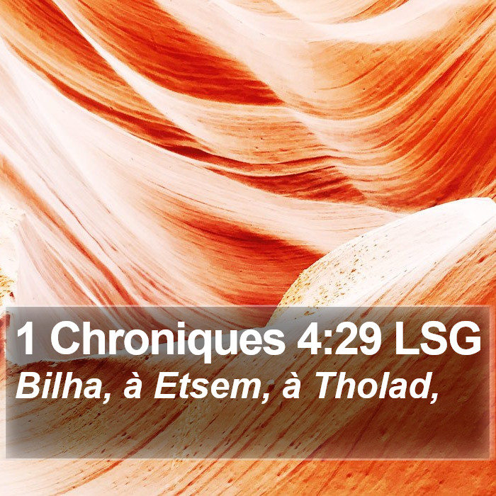 1 Chroniques 4:29 LSG Bible Study