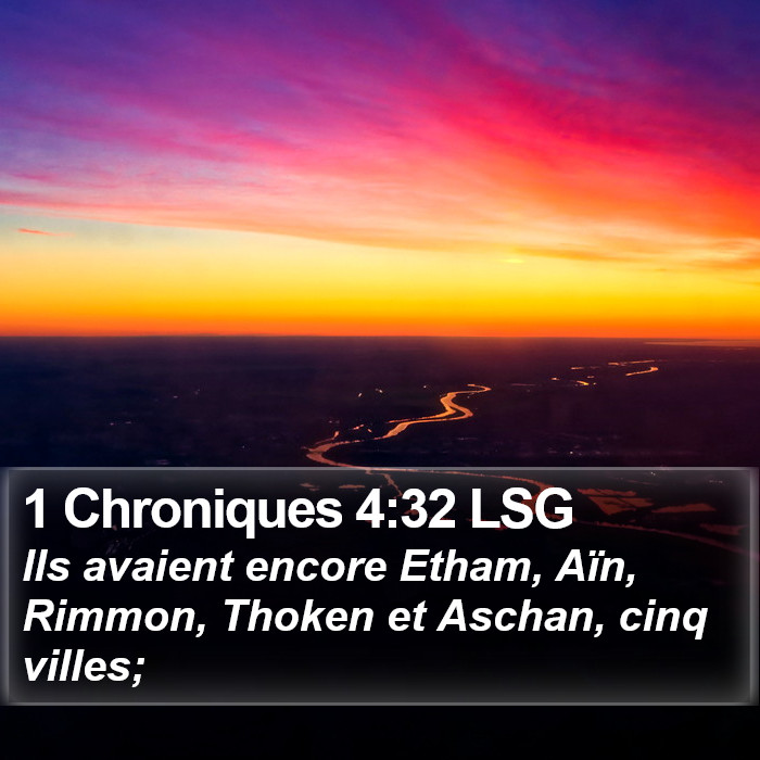 1 Chroniques 4:32 LSG Bible Study
