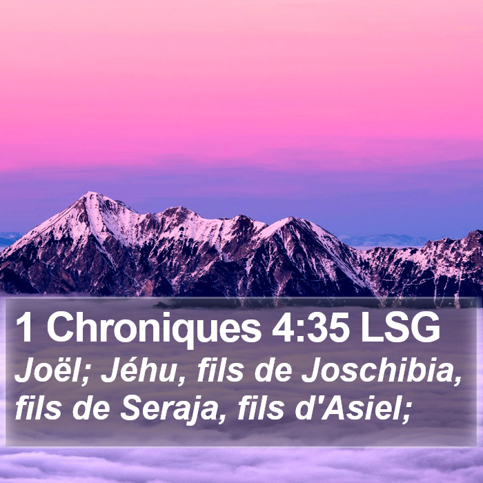 1 Chroniques 4:35 LSG Bible Study