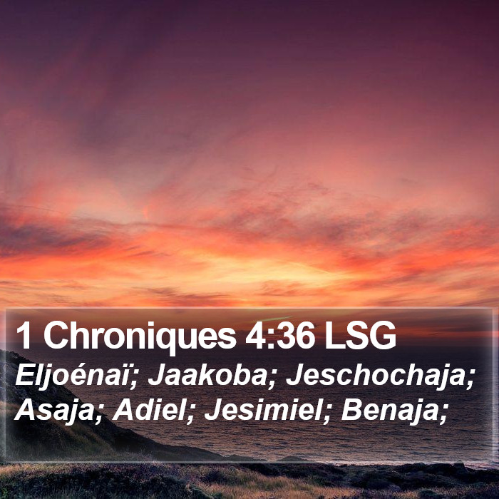 1 Chroniques 4:36 LSG Bible Study