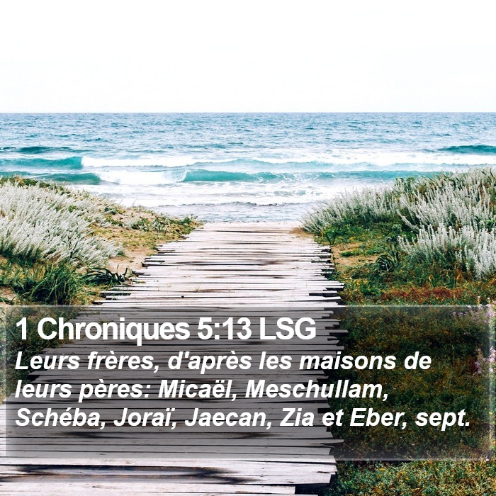 1 Chroniques 5:13 LSG Bible Study