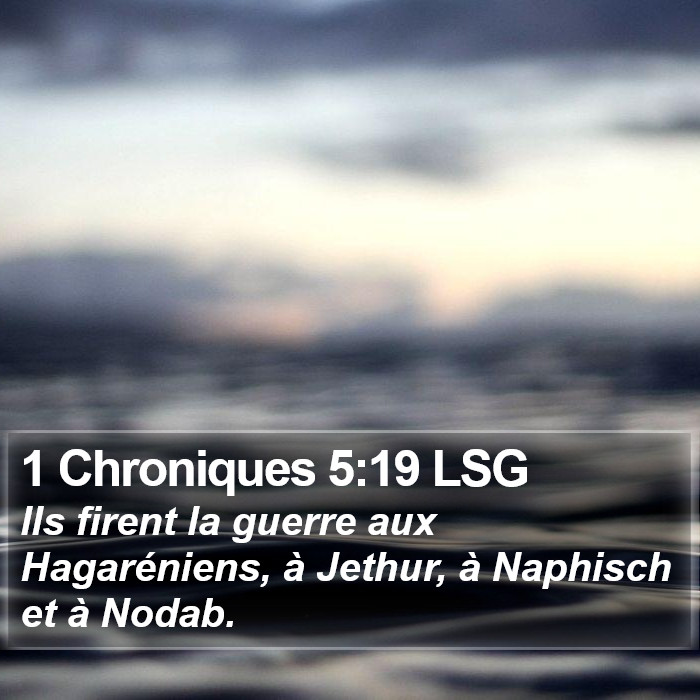 1 Chroniques 5:19 LSG Bible Study