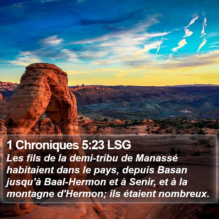 1 Chroniques 5:23 LSG Bible Study