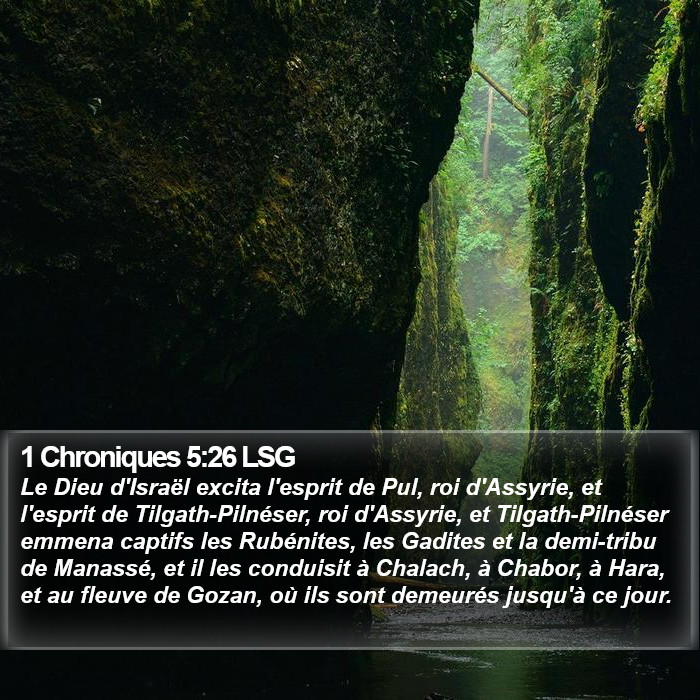 1 Chroniques 5:26 LSG Bible Study
