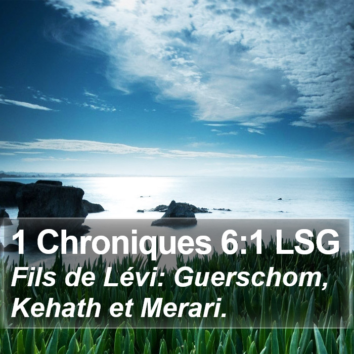 1 Chroniques 6:1 LSG Bible Study