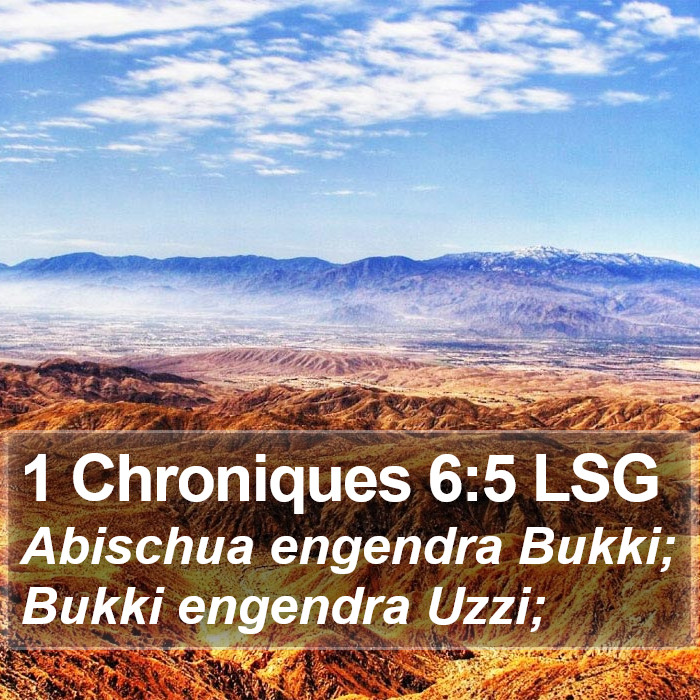 1 Chroniques 6:5 LSG Bible Study
