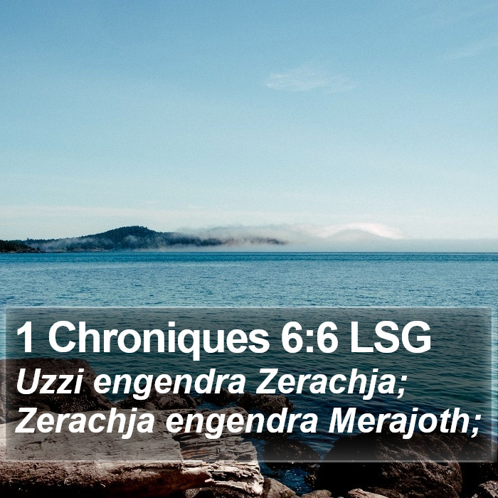 1 Chroniques 6:6 LSG Bible Study