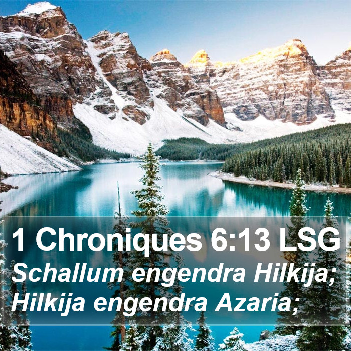 1 Chroniques 6:13 LSG Bible Study