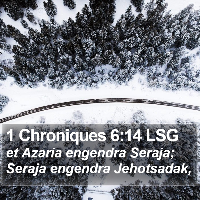 1 Chroniques 6:14 LSG Bible Study