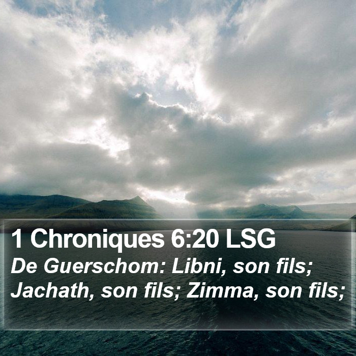 1 Chroniques 6:20 LSG Bible Study