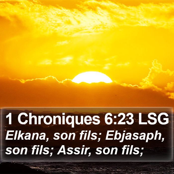 1 Chroniques 6:23 LSG Bible Study