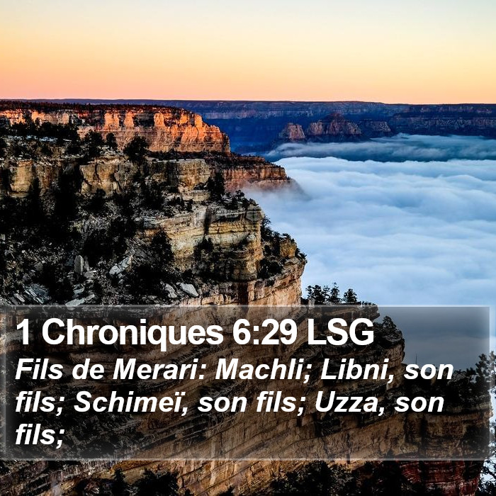 1 Chroniques 6:29 LSG Bible Study
