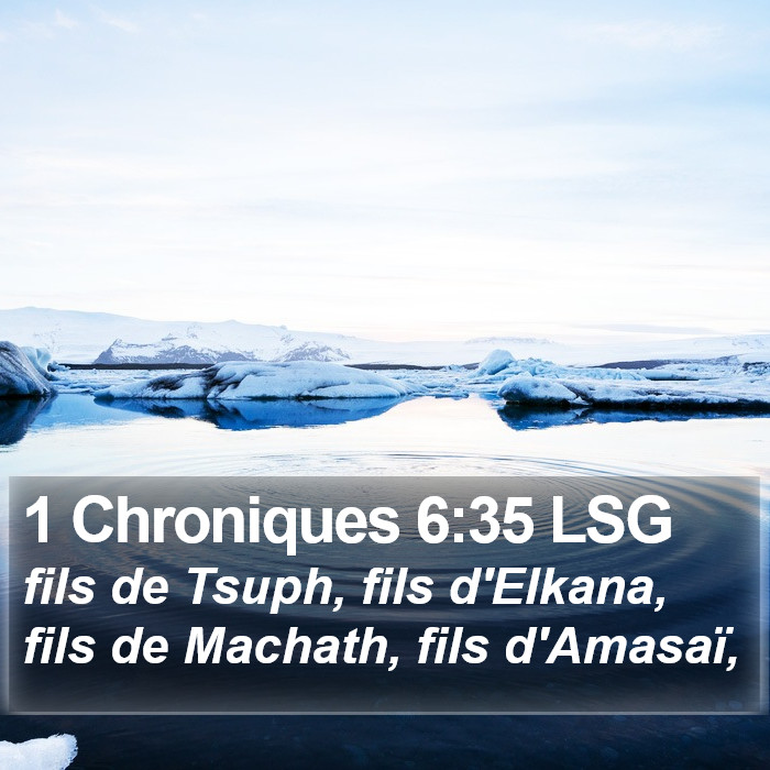 1 Chroniques 6:35 LSG Bible Study