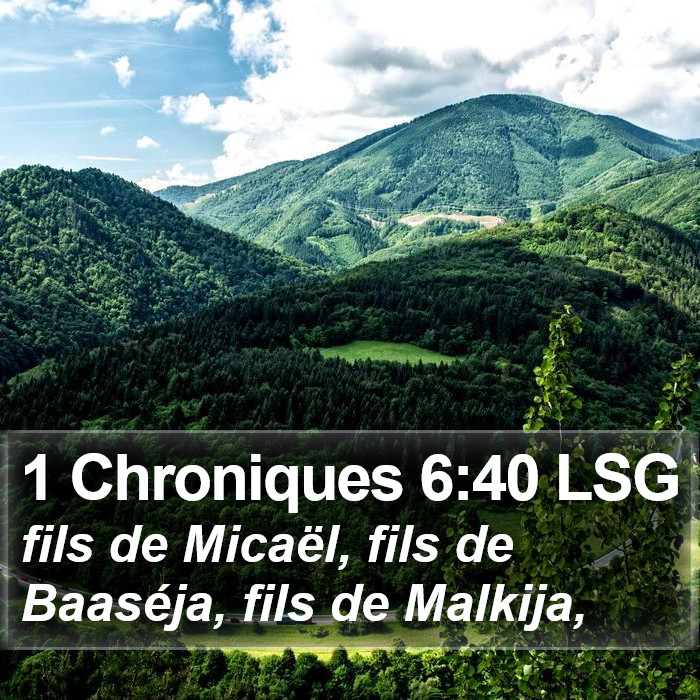 1 Chroniques 6:40 LSG Bible Study