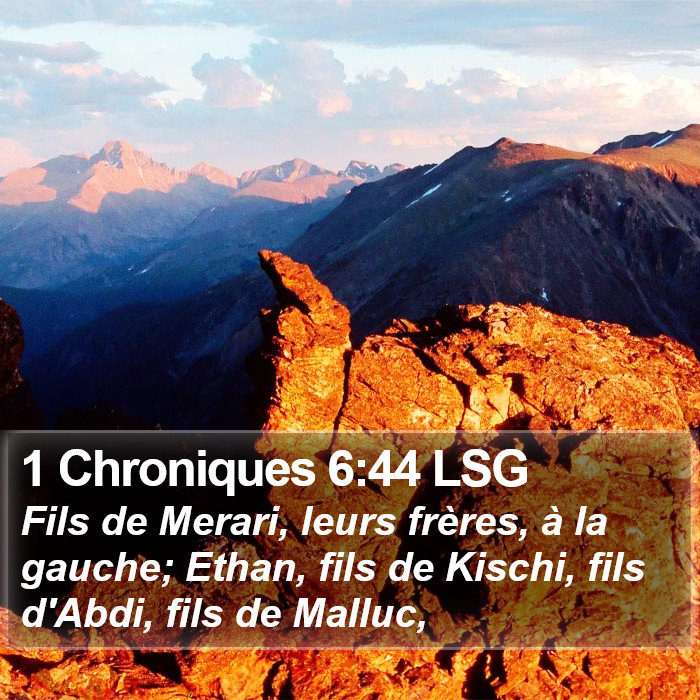 1 Chroniques 6:44 LSG Bible Study