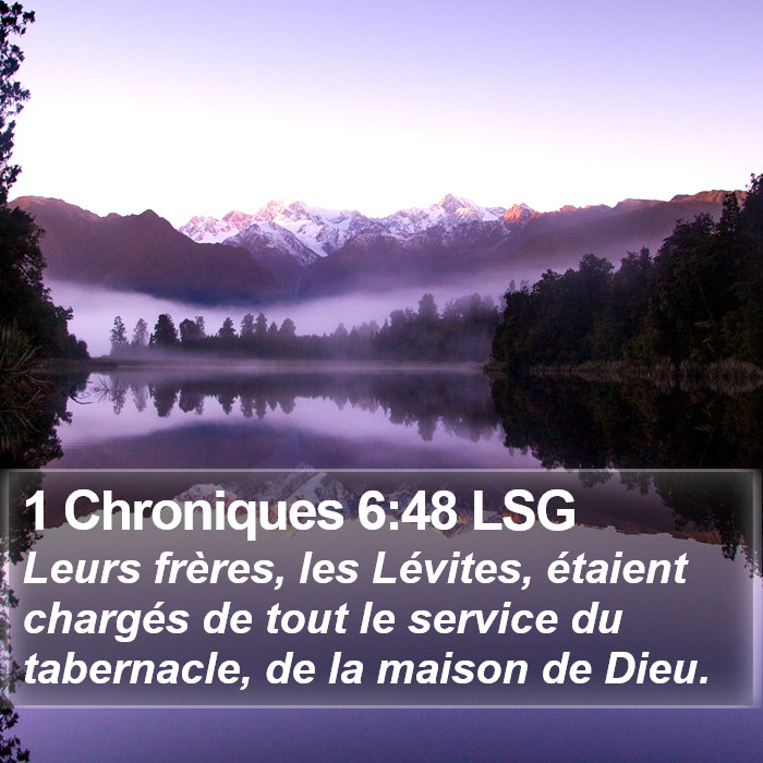 1 Chroniques 6:48 LSG Bible Study