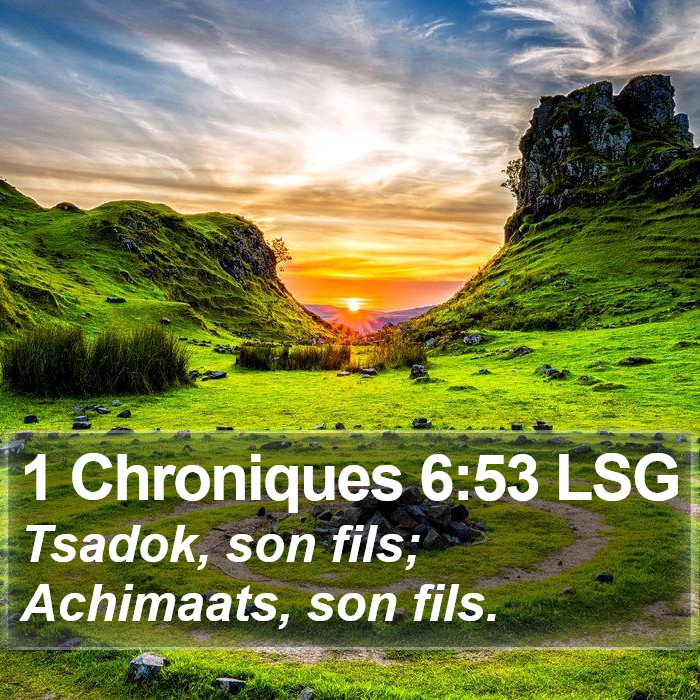 1 Chroniques 6:53 LSG Bible Study