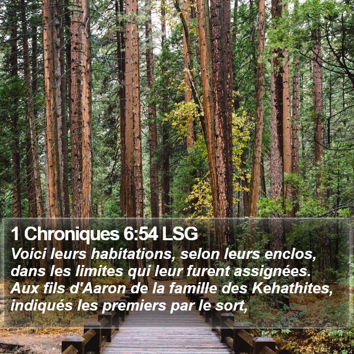1 Chroniques 6:54 LSG Bible Study