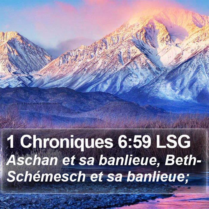1 Chroniques 6:59 LSG Bible Study