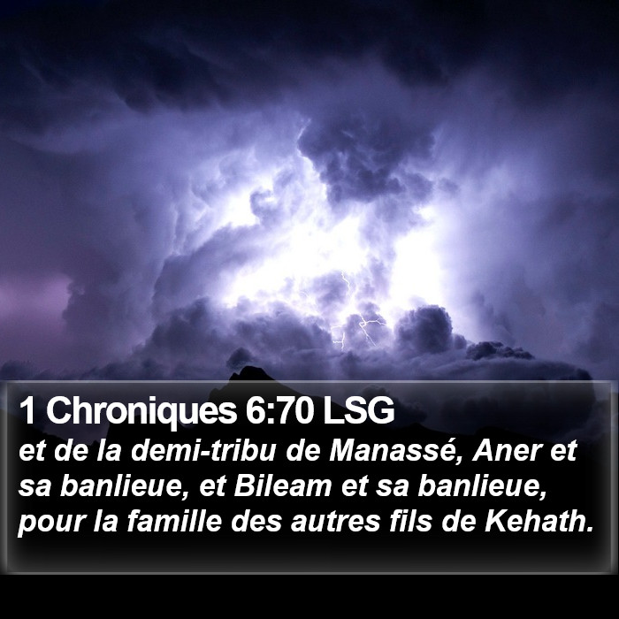 1 Chroniques 6:70 LSG Bible Study