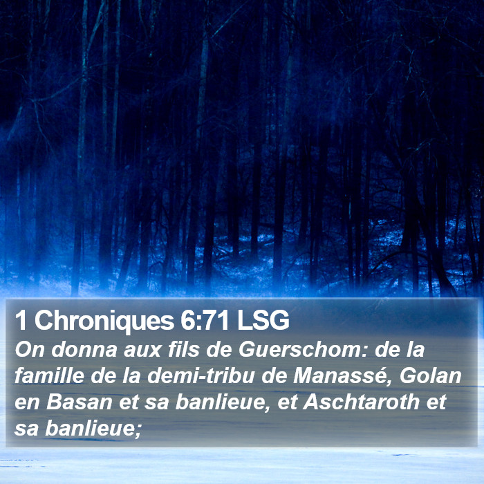 1 Chroniques 6:71 LSG Bible Study