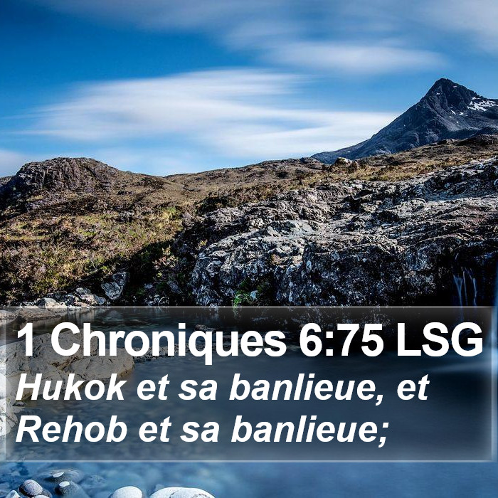 1 Chroniques 6:75 LSG Bible Study