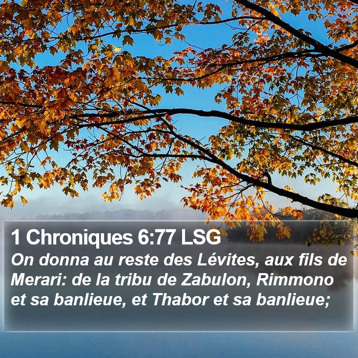 1 Chroniques 6:77 LSG Bible Study