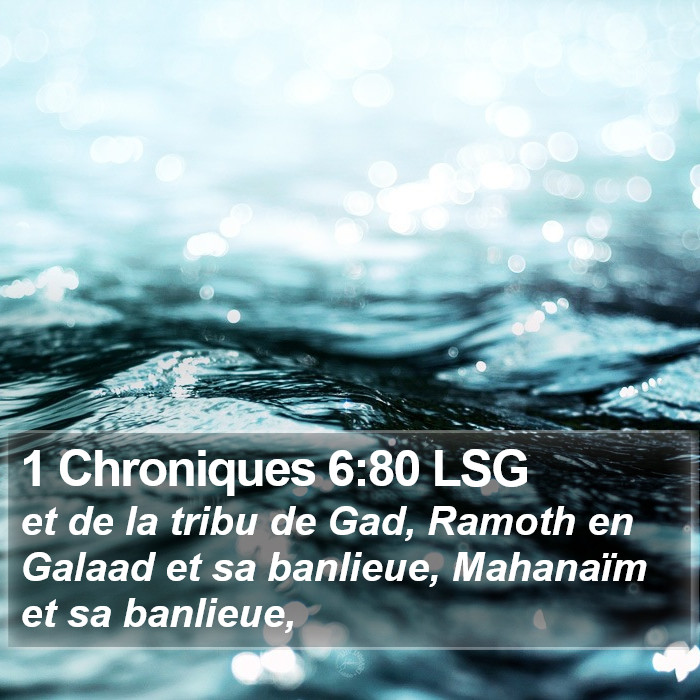 1 Chroniques 6:80 LSG Bible Study