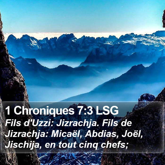 1 Chroniques 7:3 LSG Bible Study