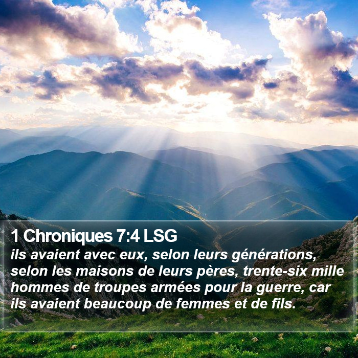 1 Chroniques 7:4 LSG Bible Study