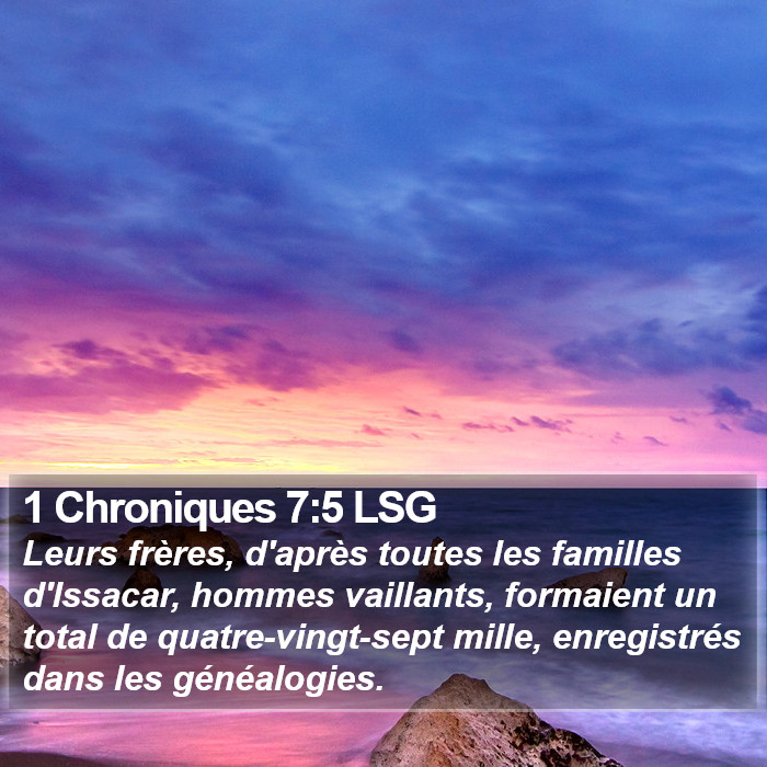 1 Chroniques 7:5 LSG Bible Study