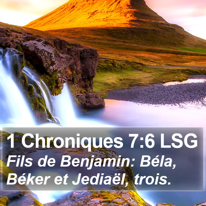 1 Chroniques 7:6 LSG Bible Study