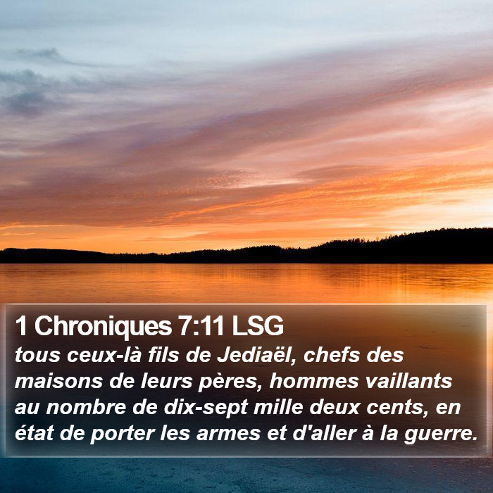 1 Chroniques 7:11 LSG Bible Study