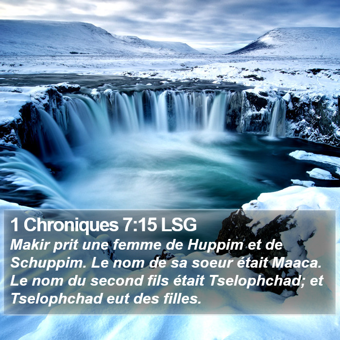 1 Chroniques 7:15 LSG Bible Study