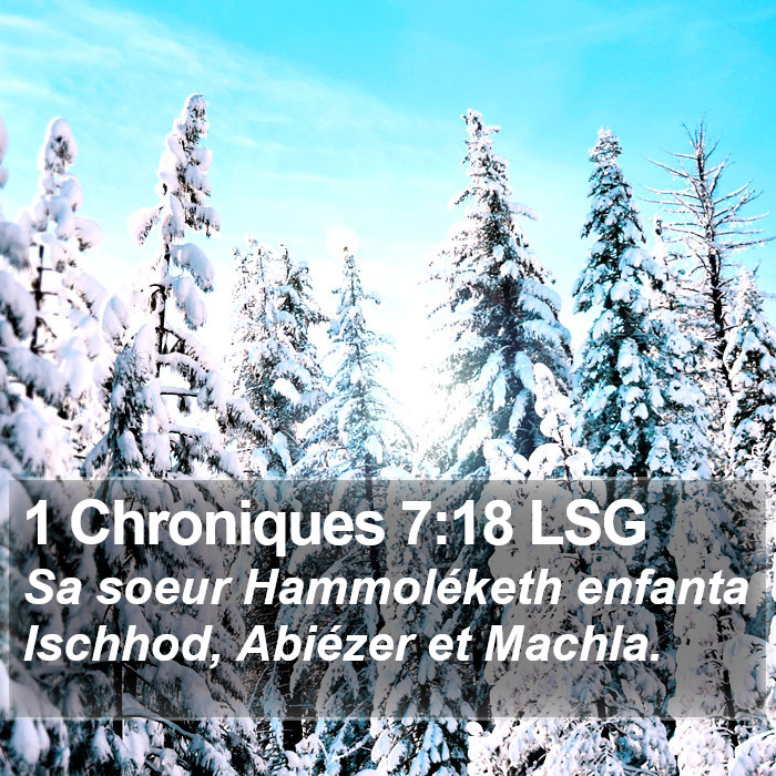 1 Chroniques 7:18 LSG Bible Study