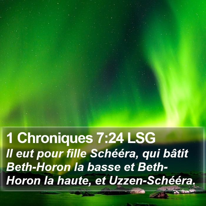 1 Chroniques 7:24 LSG Bible Study