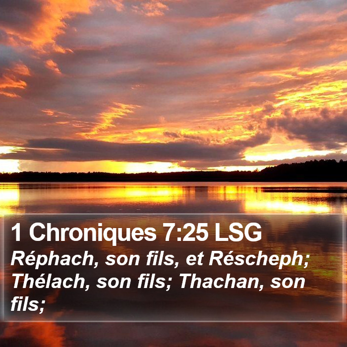 1 Chroniques 7:25 LSG Bible Study