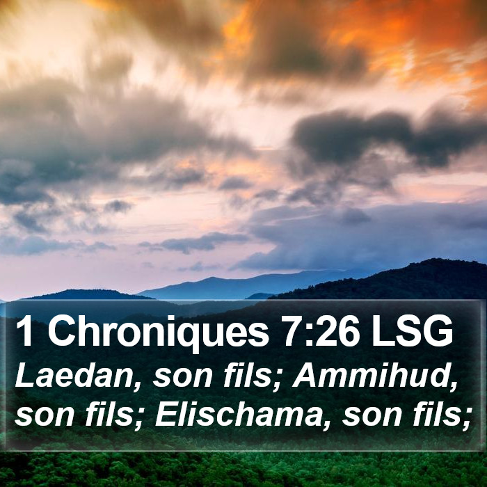 1 Chroniques 7:26 LSG Bible Study